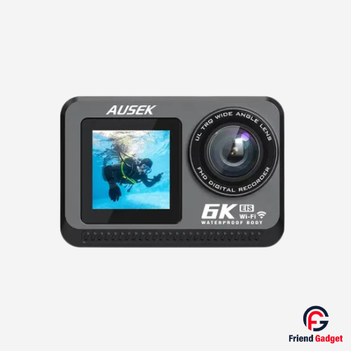 Ausek AT-S84T 6K 30fps Waterproof Action Camera with Wide-Angle Lens and Durable Housing
