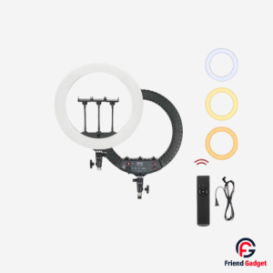 Jmary FM‑18R 18-inch Selfie Ring Light on adjustable tripod with remote control