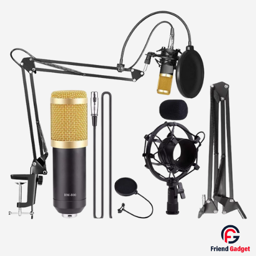 BM800 Condenser Microphone connected with F998 Sound Card for recording