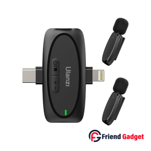 V6 Lavalier Microphone by Ulanzi offers 3-in-1 wireless plug-and-play support for iPhone, Android, tablets, and cameras with clear audio.