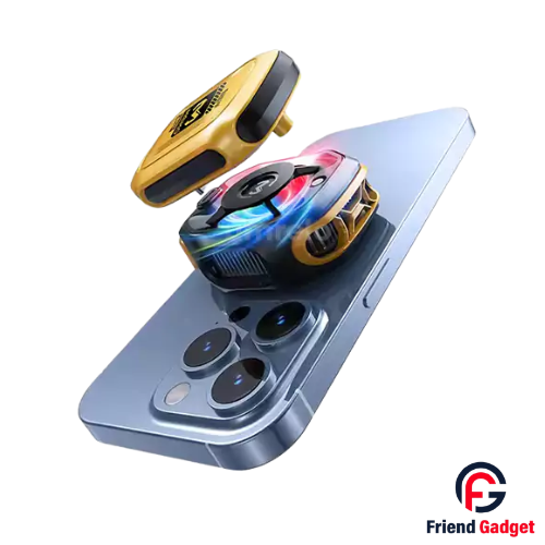 MEMO CX12 magnetic phone cooler attached to smartphone for PUBG gaming
