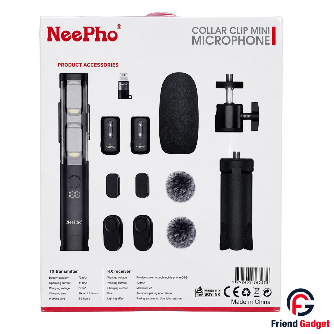 Original NeePho NP63 Dual Wireless Microphone