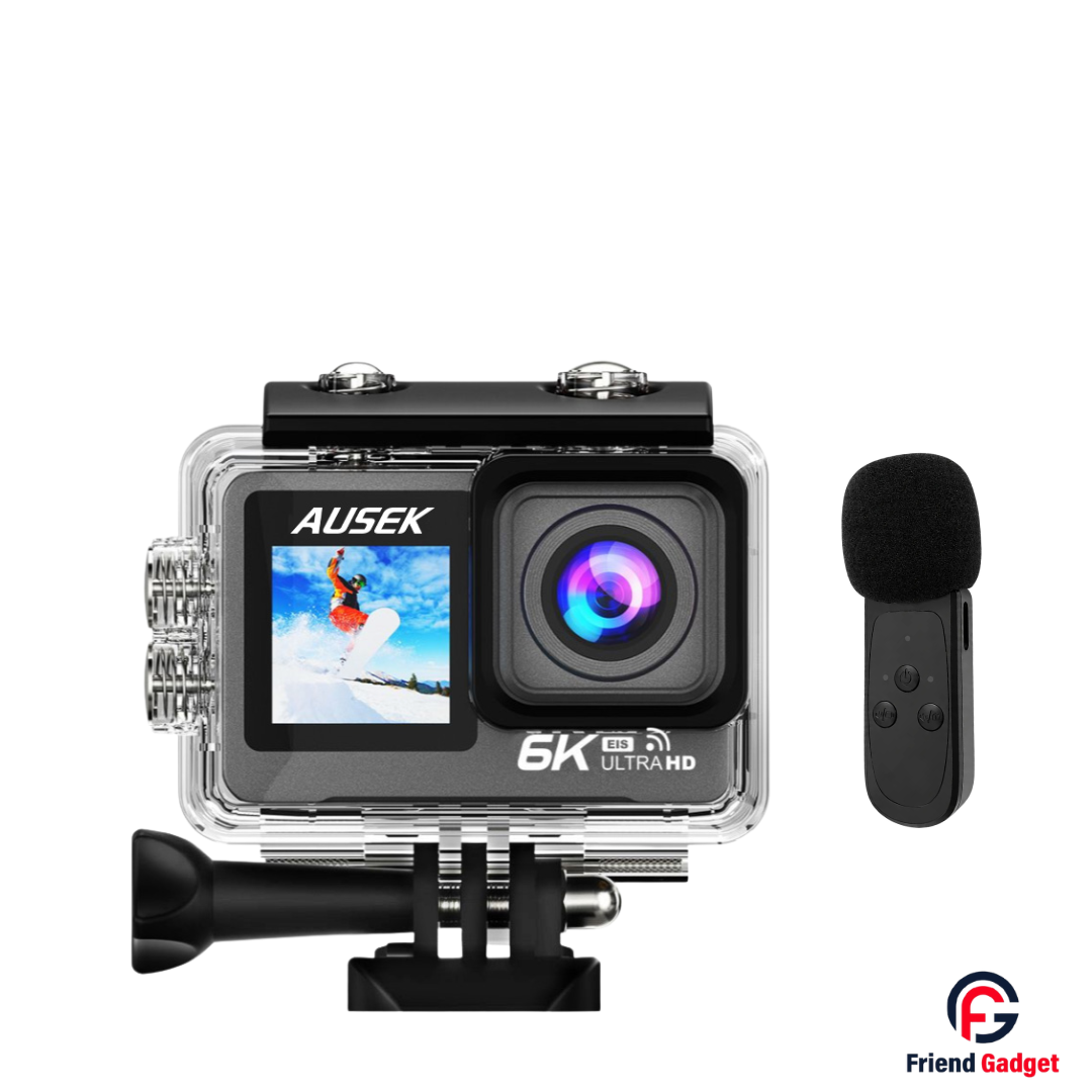 Ausek AT-M82TR Wireless Mic Combo Action Camera