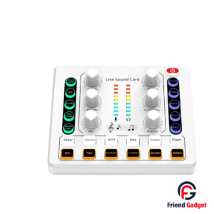 M8 Live Sound Card White Audio Mixer with Voice Effects